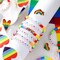36 Pcs Rainbow Pride Bracelets for Women Men Lgbt Bracelets Bulk Gay Love Heart Accessories Lgbtq Support Rubber Wristbands for Pride Day Month Parades Party Favor Gifts